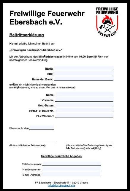 Mitgliedsantrag Preview